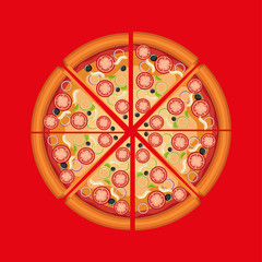 delicious pizza design 