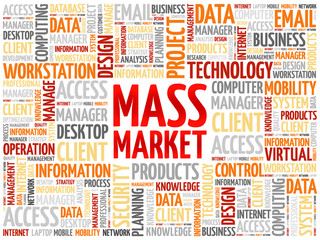 Mass Market word cloud concept