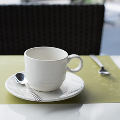 cup of coffee on table