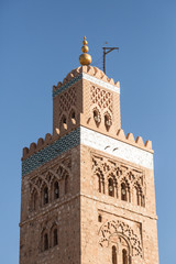 Obraz premium minaret of the 12th century Koutoubia mosque in Marrakech