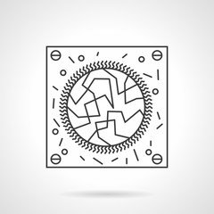Virology research flat line design vector icon