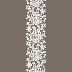 Vertical Lace Seamless Pattern.