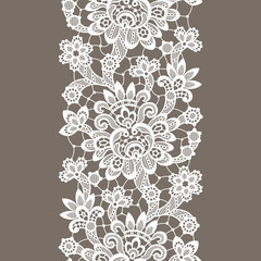 Vertical Lace Seamless Pattern.