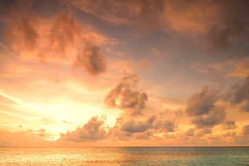 Beautiful Sunset in Maldives