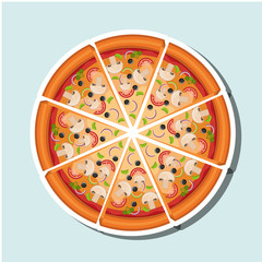 delicious pizza design 
