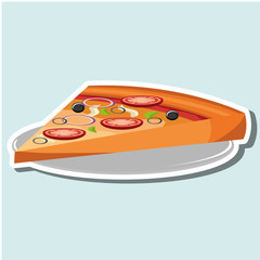 delicious pizza design 