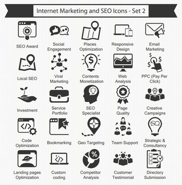 Internet Marketing and SEO Icons - Set 2