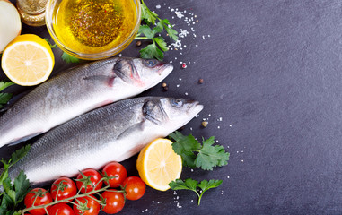 fresh fish sea bass