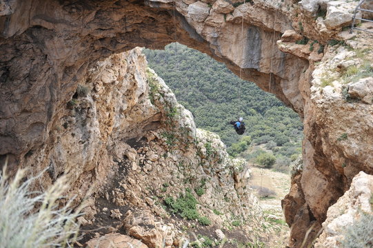 The Keshet Cave (Rainbow or Arch cave) in the Galilee, Israel