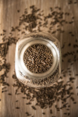 Spices in a jar. Cumin. © dominikab