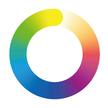 Preloader - rainbow colored gradient ring. Isolated vector illustration on white background.