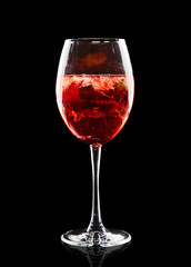 Colourful cocktail on the black background