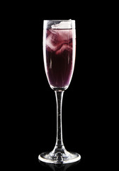 Colourful cocktail on the black background