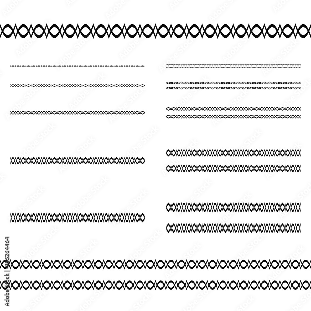Poster design elements - text divider line set