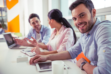 Young freelancers working