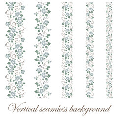 Floral seamless border