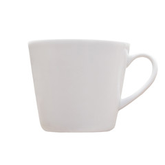 white ceramic cup, isolated on the white