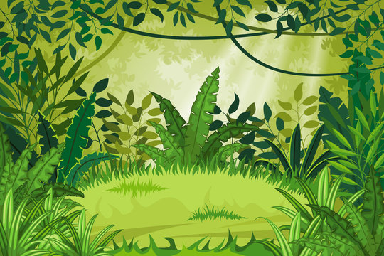 Illustration jungle landscape