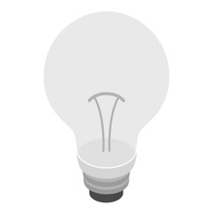 Bulb icon, isometric 3d style