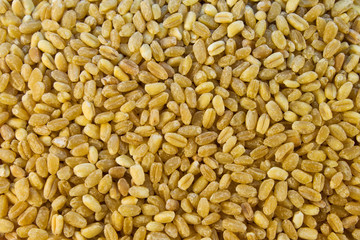 Groats wheaten closeup