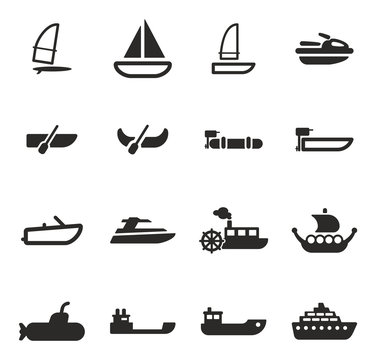 Water Transport Icons