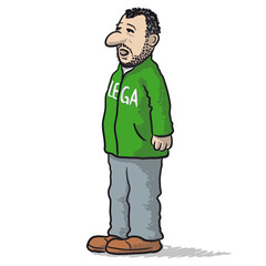 Matteo Salvini caricature