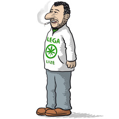 Matteo Salvini caricature