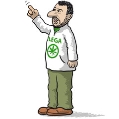 Matteo Salvini caricature