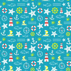 Seamless nautical pattern
