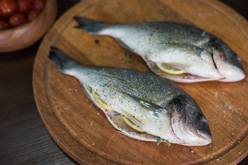 Fresh uncooked dorado 