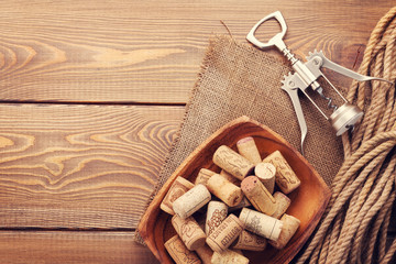 Wine corks and corkscrew