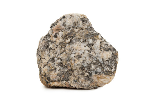 Gray granite stone isolated