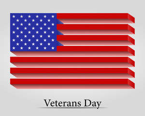 Fototapeta premium Flag America on Veterans Day - background.