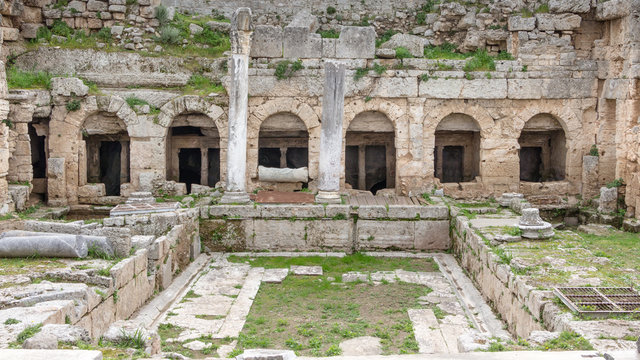 First Roman waterworks system in Ancient Corinth, Greece