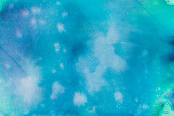 watercolor blue painted background
