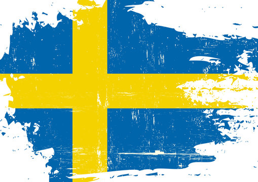 Swedish scratched Flag