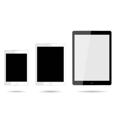 Three plate on a white background and shadow