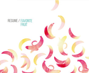 Illustration of bananas made in the style of watercolor