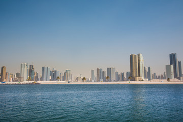 view of the city on the bay.