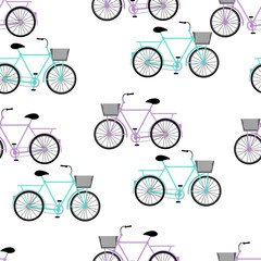 Naklejka premium Blue and violet bicycles