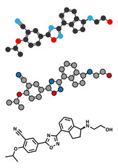 Ozanimod anti-inflammatory drug molecule (S1PR1 modulator).