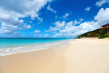 Idyllic beach at Caribbean
