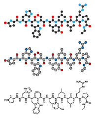 Leuprolide (leuprorelin) GnRH analog drug molecule.