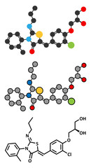 Ponesimod anti-inflammatory drug molecule (S1PR1 modulator).