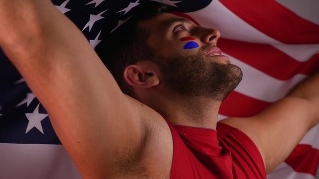 Patriotic American Guy in Slow Motion
