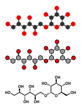 Isomalt sugar substitute molecule (one of two components shown).