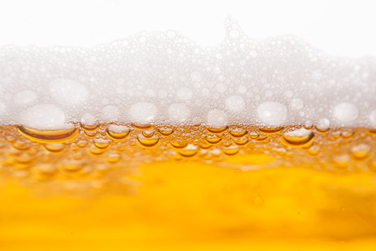 Beer bubbles in a mug