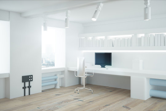 White office interior side