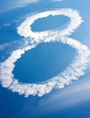 Fototapeta premium clouds in shape of figure eight