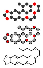 Piperonyl butoxide (PBO) pesticide synergist molecule. 
